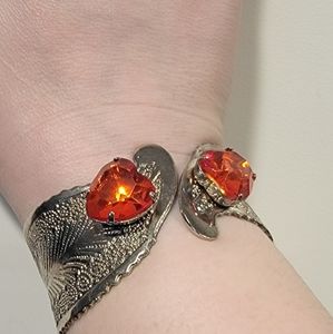 Vintage Hinged Heart Bracelet